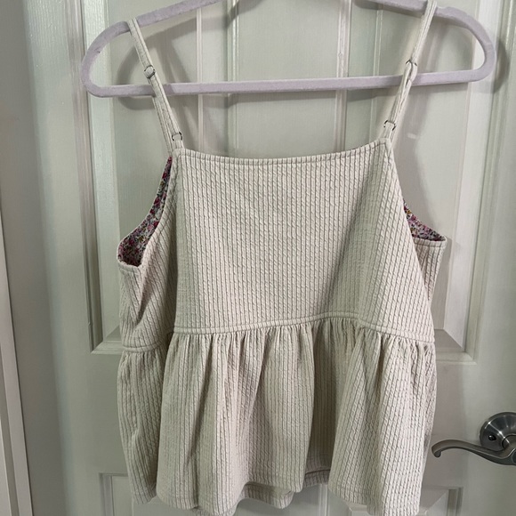 Anthropologie Peplum Embroidered Tank, Size Med - Picture 3 of 4